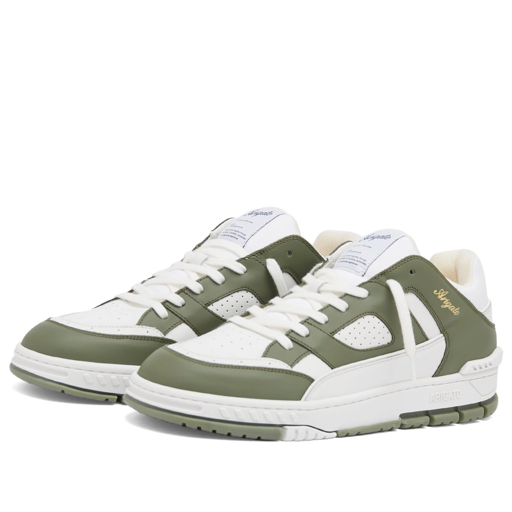 Axel Arigato Men's Area Lo Sneaker White/Dark Green